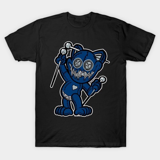 VooDoo Kitty Cat Doll Indianapolis Colors T-Shirt by eShirtLabs